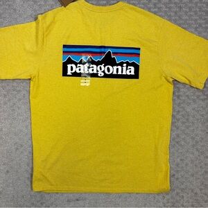 NWT Patagonia Men's P-6 Logo Responsibili-Tee T-Shirt Sz M Milled Yellow